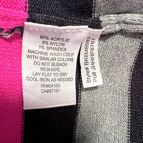 Jessica Howard Sweater Dress, Navy with Gray Pink stripes, M - Picture 8 of 12